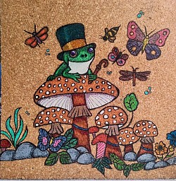 Decorative frog cork board